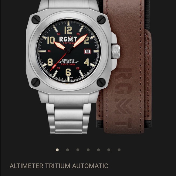Altimeter Tritium Automatic Watch - Silver and Black